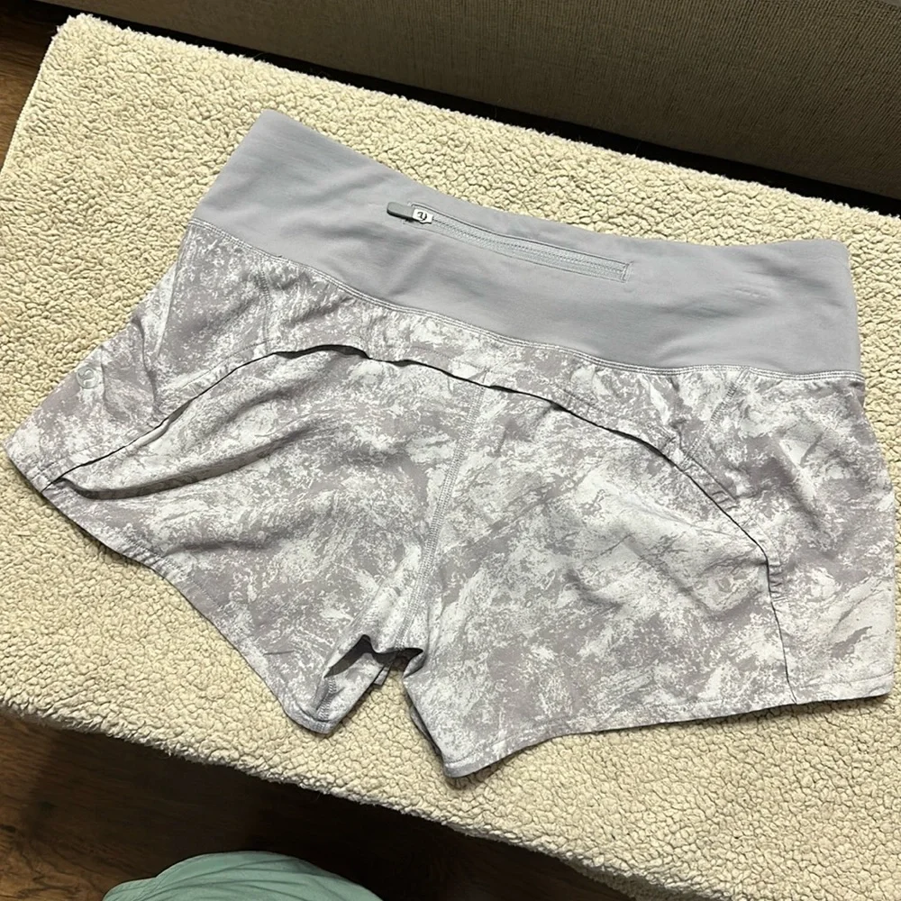 LULULEMON Speed Up Shorts‎ - gray/white